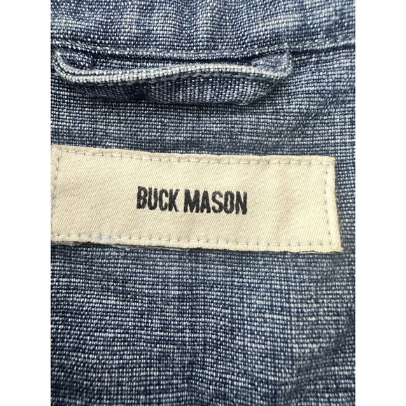 Buck Mason Chore Coat Jacket Mens Medium Denim Cotton Button Designer Outdoor - Picture 3 of 9